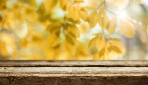 Wooden table background Stock Photos