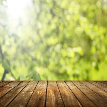 Wooden table background Stock Photos