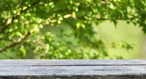 Wooden table background Stock Photos