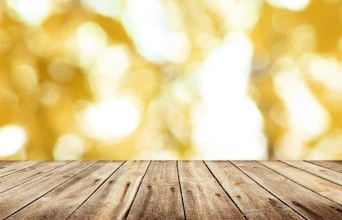 Wooden table background Stock Photos