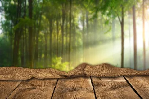 Wooden table background Stock Photos