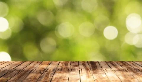Wooden table background Stock Photos