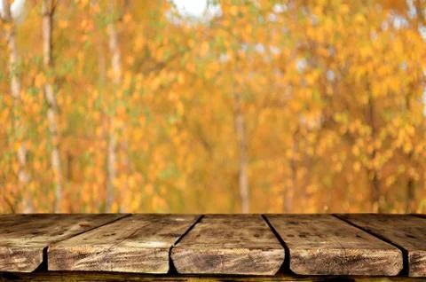 Wooden table background Stock Photos
