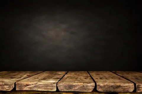 Wooden table background Stock Photos