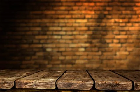 Wooden table background Stock Photos