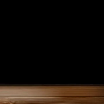 A wooden table on a black background Illustrazione stock