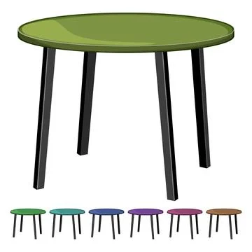 Wooden table dining cartoon vector graphic Illustrazione stock