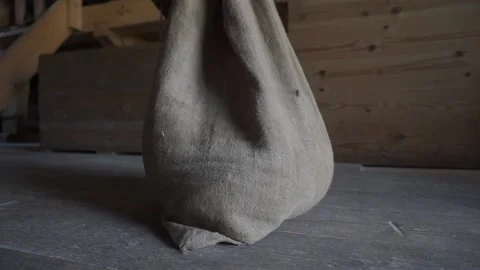 A wooden table Stock Footage 131947092