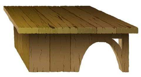 Wooden Table Stock Illustration