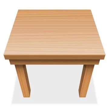 Wooden Table Perspective Stock Illustration