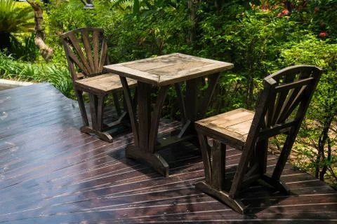 Wooden table Foto stock