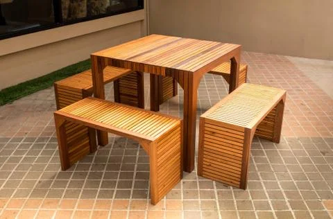 Wooden table Stock Photos