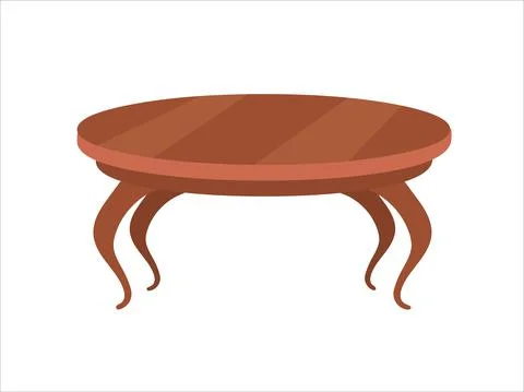 Wooden table round Stock Illustration