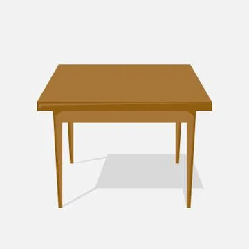Wooden table with shadow Stock Illustration