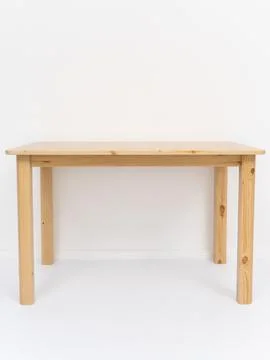 Wooden table side view Stock Photos