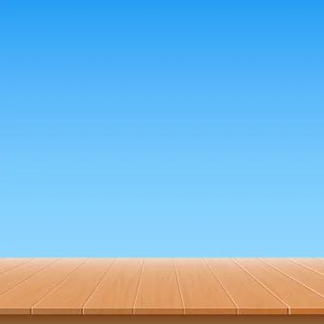 Wooden table top vector design illustration isolated on background Illustrazione stock