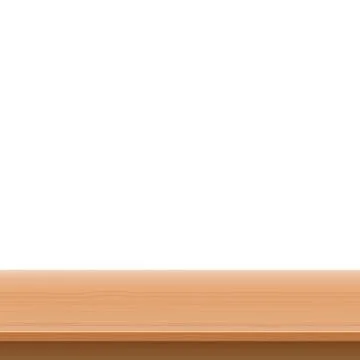 Wooden table top vector design illustration isolated on white background Stock Illustration