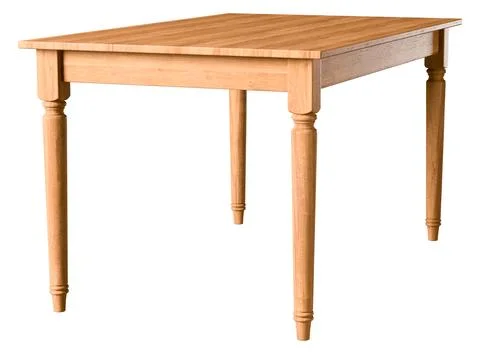 A wooden table on a transparent background. 3D rendering illustration Stock Illustration