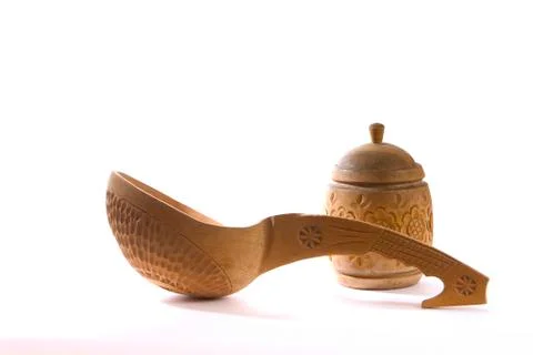 Wooden tableware Stock Photos