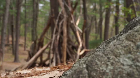 WOODEN TEPEE Stock Footage 194456232