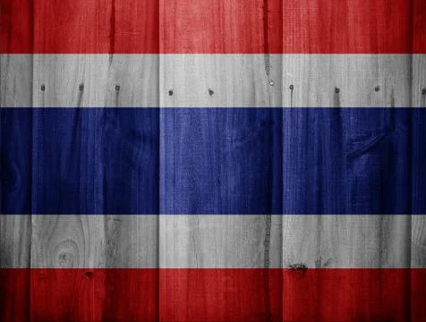 Wooden texture with flag Foto stock