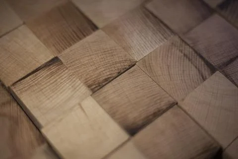 Wooden texture made of cubes. Stockfoto's