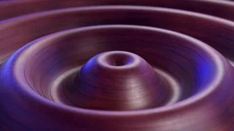 Wooden texture morphing dynamically, generating pulsating concentric ripples Stock Footage 305452094