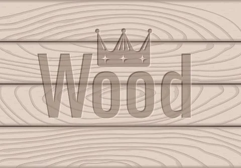 Wooden texture, processed board with text 스톡 일러스트