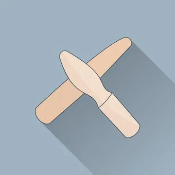 Wooden tool for Thai massage. Stock Illustration