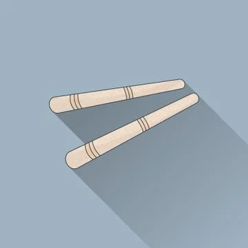 Wooden tool for Thai massage. Stock Illustration