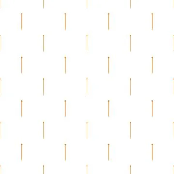 Wooden toothpicks forming seamless pattern on white background 库存插图