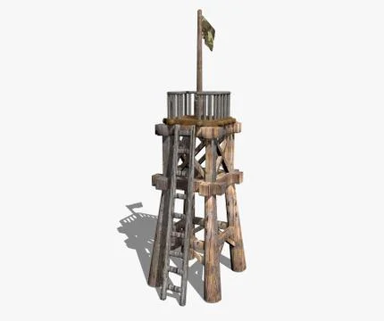 Wooden tower Stock Illustration