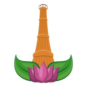 Wooden tower isolated Stock Illustration