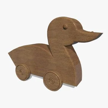 Wooden toy duck Stock Illustration
