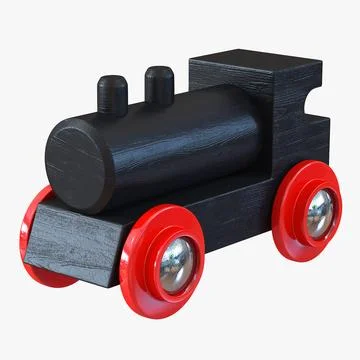 Wooden Toy Train 3 3D Model