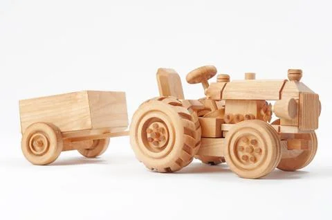 Wooden tractor Stock Photos