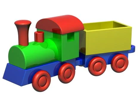 Wooden train Illustrazione stock