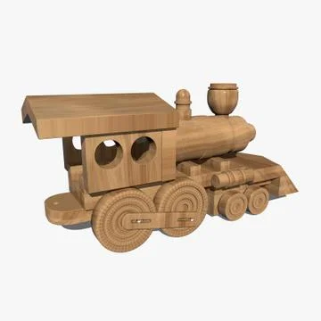 Wooden train Stock Illustration