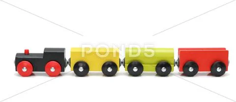 Wooden train Stock Photos