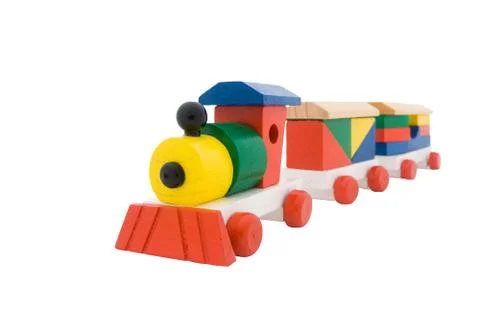 Wooden train Stock Photos
