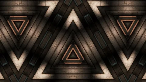 Wooden Triangular Pattern Stock-Footage 266014380