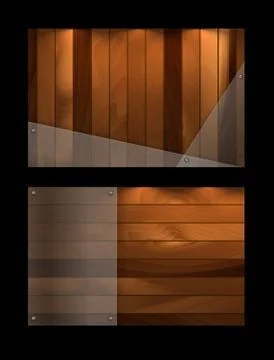 Wooden vector template Stock Illustration