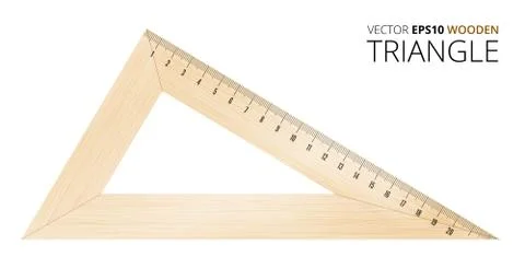 Wooden vector triangle Illustrazione stock