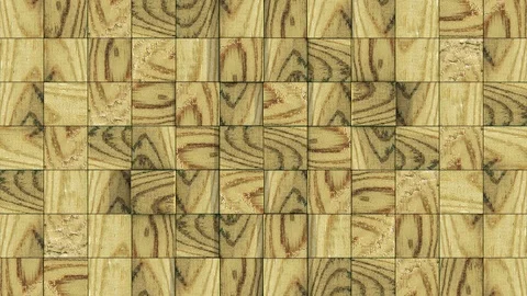 Wooden Wall of cubes divide Vídeo Stock 112013353