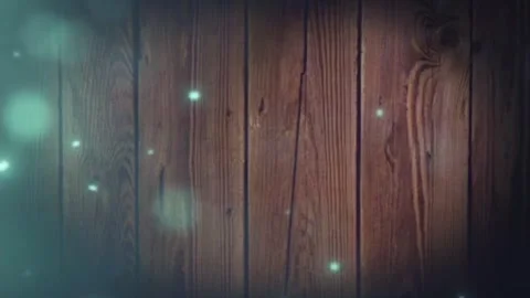Wooden Wall with Glowing Particles Background Effect Видео 344761831