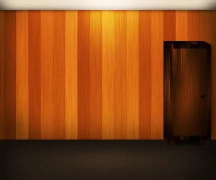 Wooden wall interior background Stock-Illustration