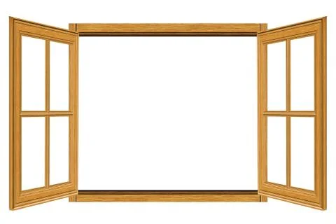 Wooden Window Frame Stock Illustration