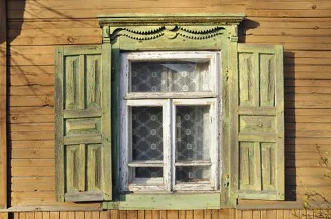 Wooden window Stock Photos