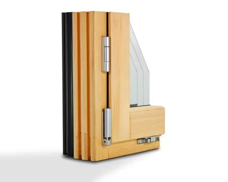Wooden window profile Stock Photos