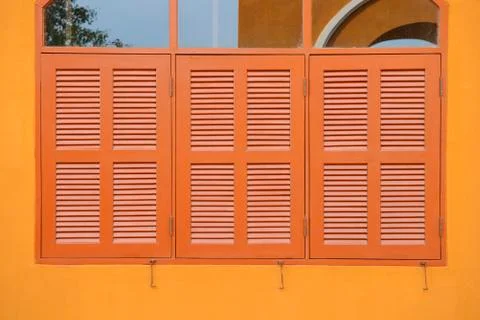 Wooden window shutter Stock Photos